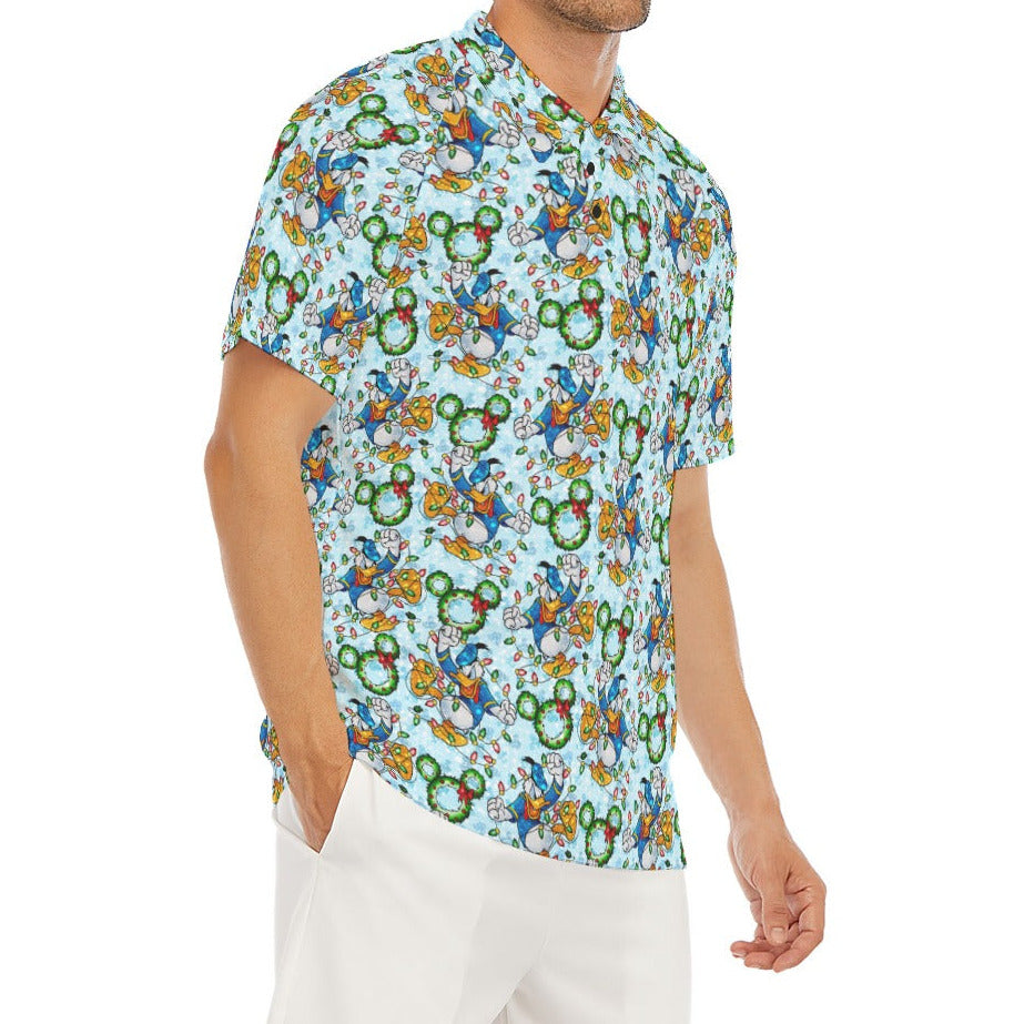 Duck’s Holiday Lights Tangle - Men's Polo Shirt