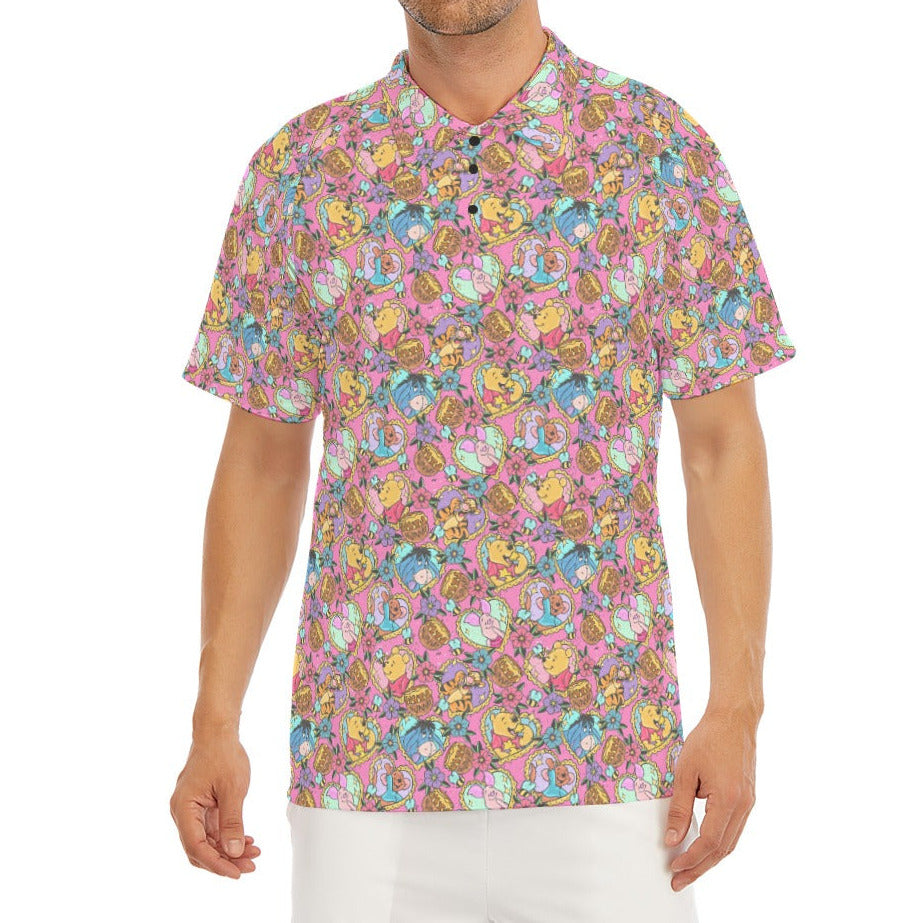 Tattoo Hearts Woodland Friends - Men's Polo Shirt