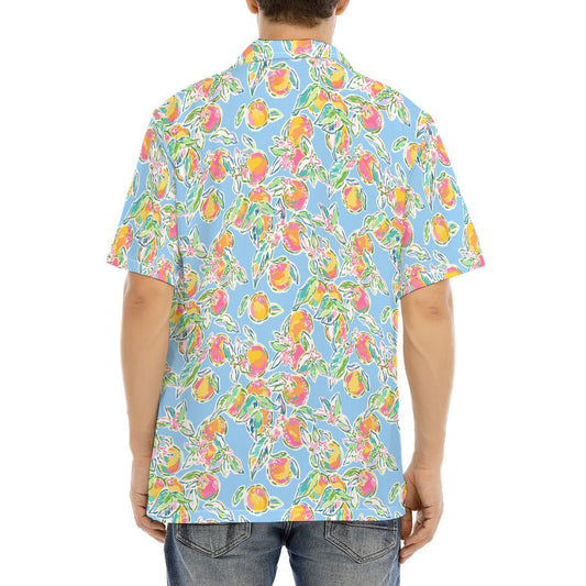 Peachy Keen - Men's Hawaiian Button Up Shirt
