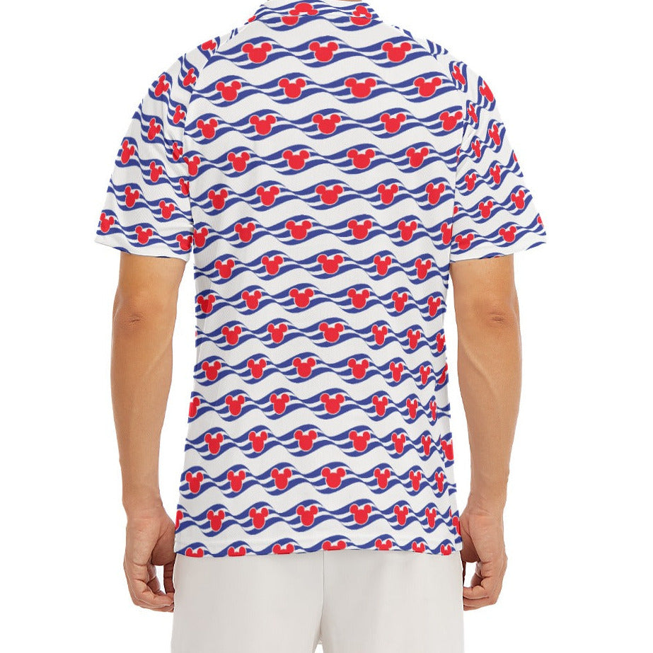 Nautical Cruise Logo Print - Men's Polo Shirt