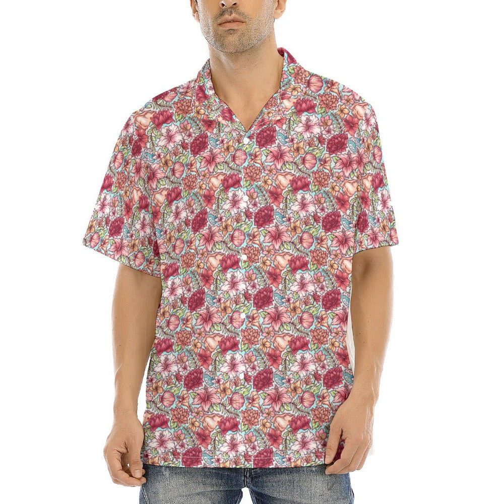 Fairytale Florals – Island Princess - Men's Hawaiian Button Up Shirt