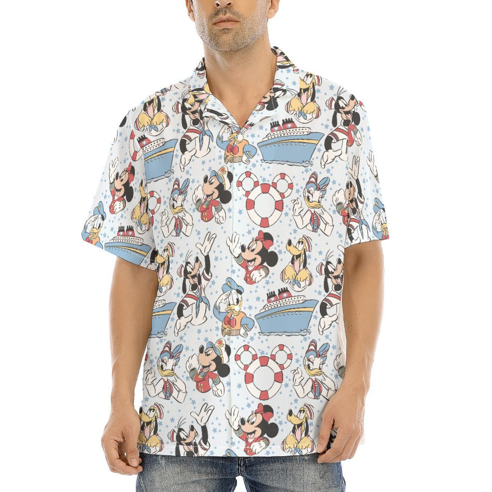 Sailor Cruise Stars - Men's Hawaiian Button Up Shirt