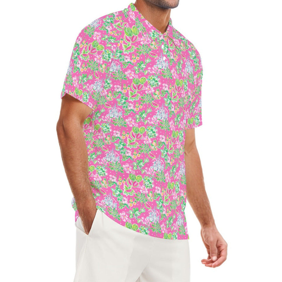 Bright Tropical Vibes - Watermelon Mouse Duo - Men's Polo Shirt