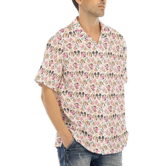 Pastel Picnic Party - Men's Hawaiian Button Up Shirt