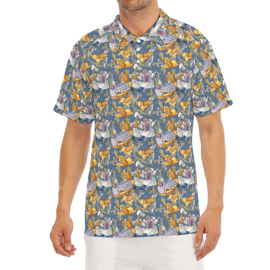 Puppy Love Sketch - Men's Polo Shirt