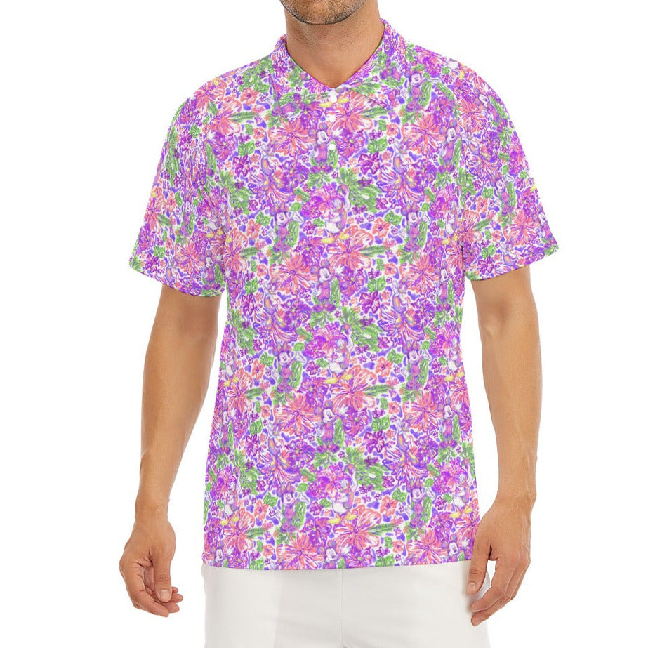 Tropical Splash Vibes - Iconic Crew - Men's Polo Shirt