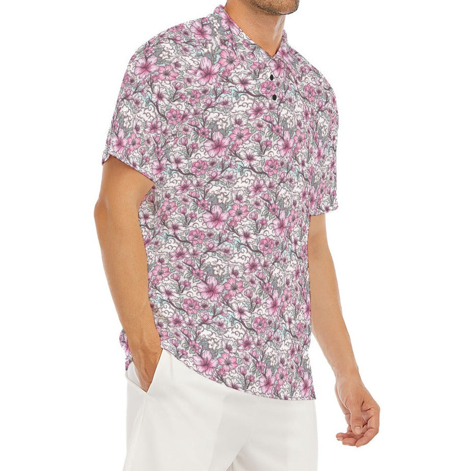 Fairytale Florals – Blossoms of Honor - Men's Polo Shirt