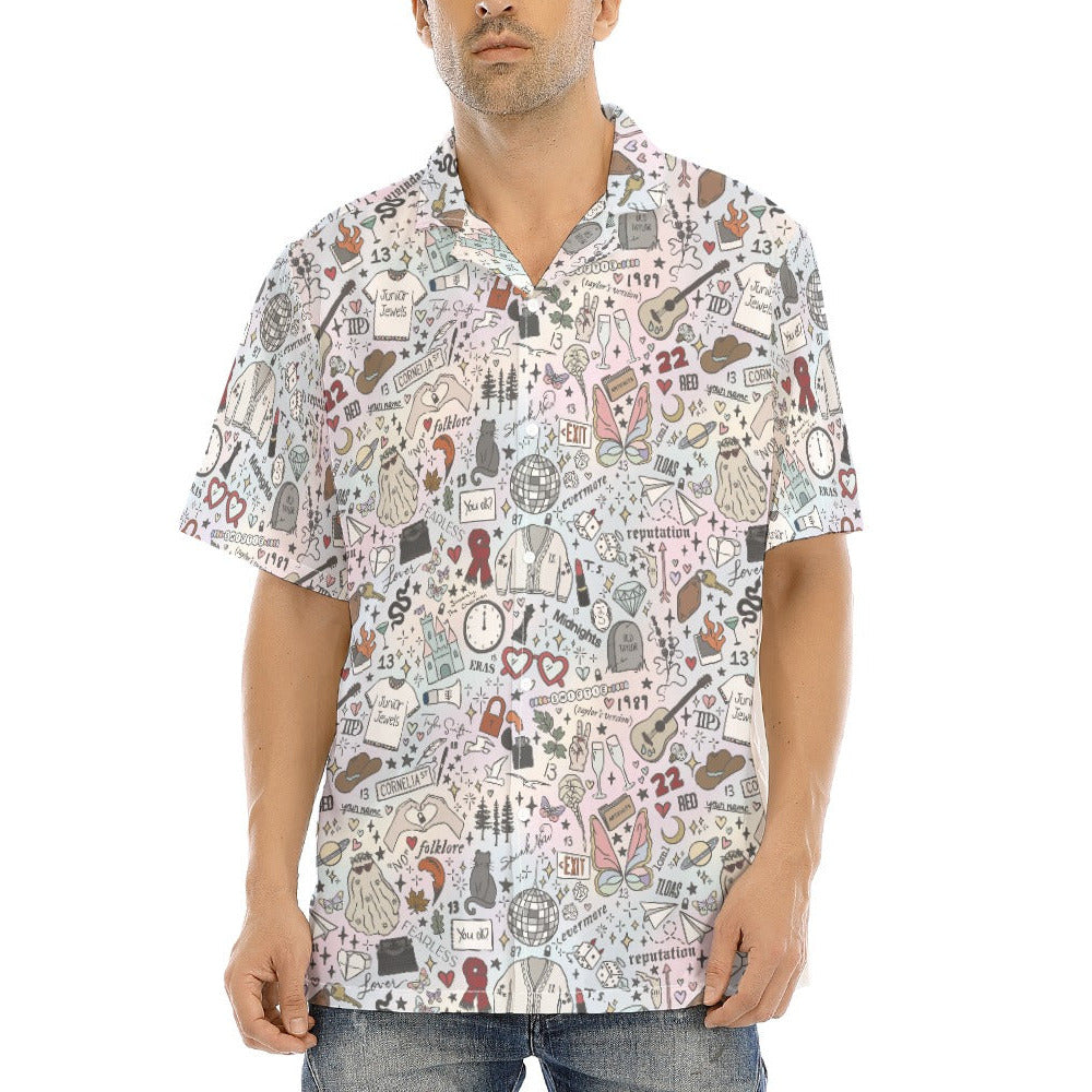 Every Era Collage - Men's Hawaiian Button Up Shirt
