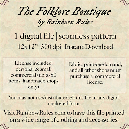 Vintage Typewriters, Guitars, & Florals - Digital Seamless Pattern