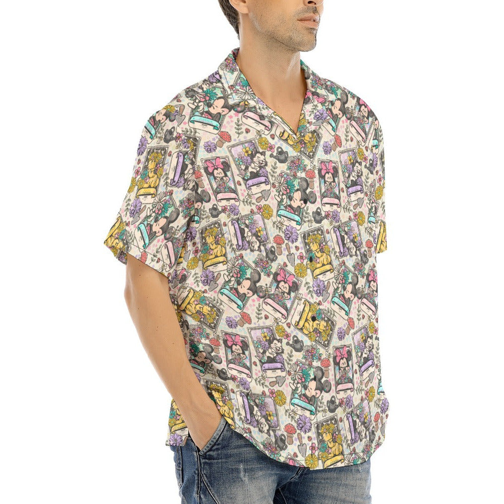 Garden Helpers Seed Packets - Men's Hawaiian Button Up Shirt