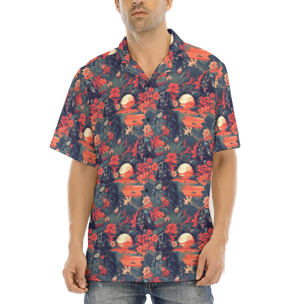 Tropical Dark Side Escape - Men's Hawaiian Button Up Shirt