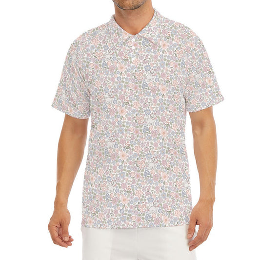 Springtime Kitten Garden Elegance - Men's Polo Shirt