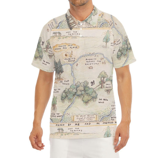 Hundred Acre Map - Men's Polo Shirt