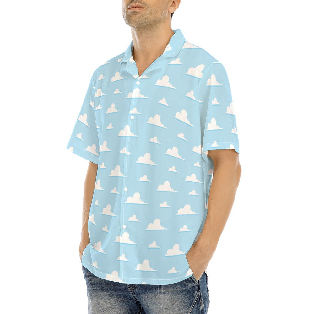 Andy’s Room Clouds - Men's Hawaiian Button Up Shirt