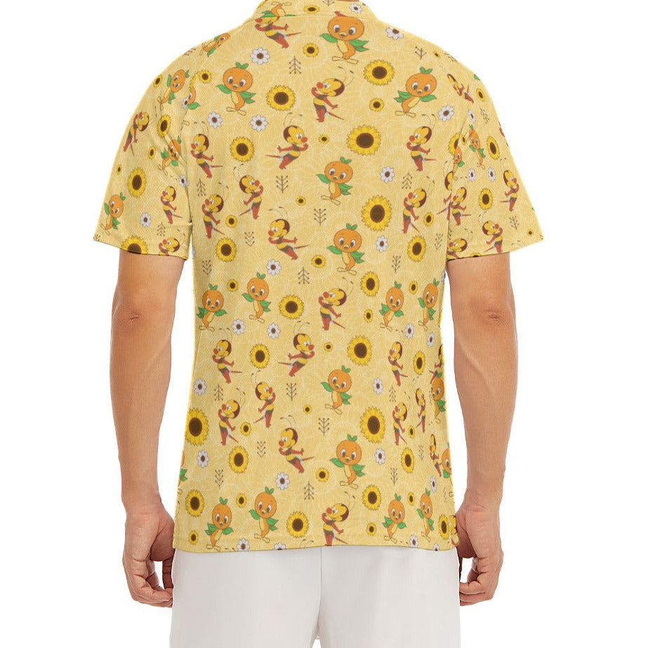 Cheerful Bee & Citrus Bird - Men's Polo Shirt