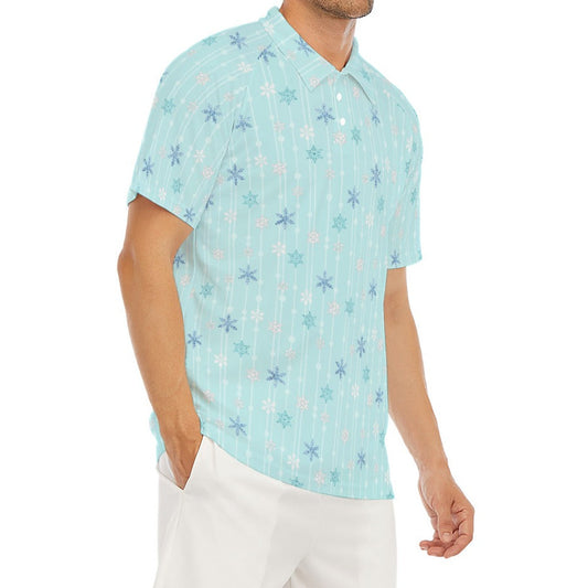 Ice Queen Snowflake Pattern - Men's Polo Shirt