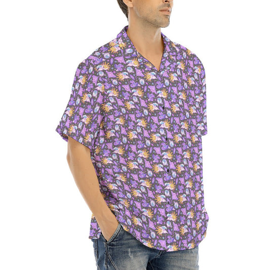 Mystical Manta Rays - Men's Hawaiian Button Up Shirt