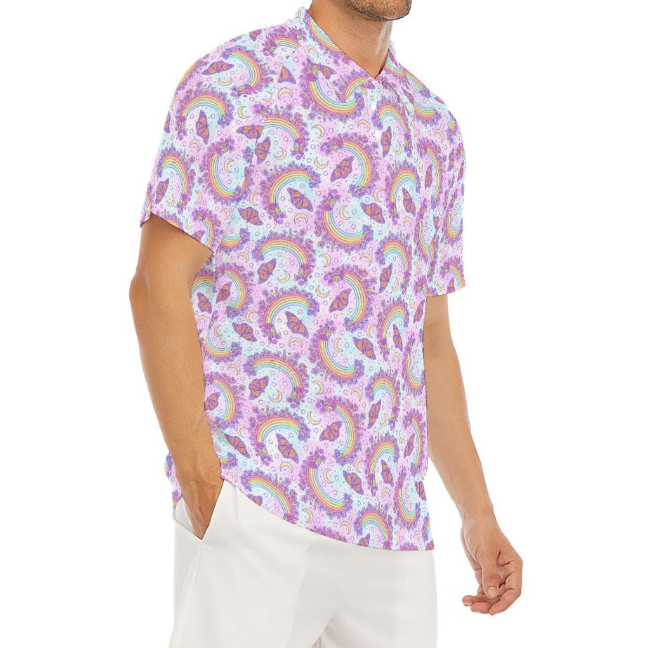 Monarch Butterflies & Rainbows - Men's Polo Shirt