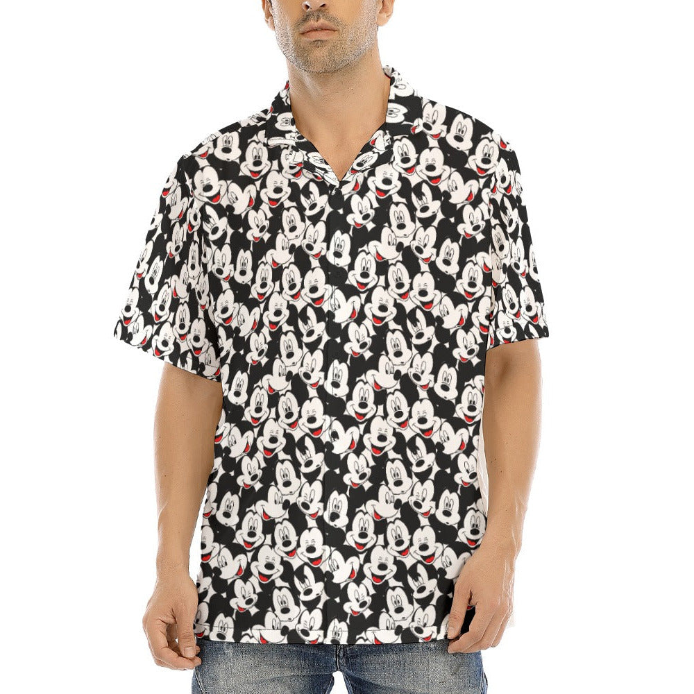 Many Faces of Classic Mouse - Men's Hawaiian Button Up Shirt