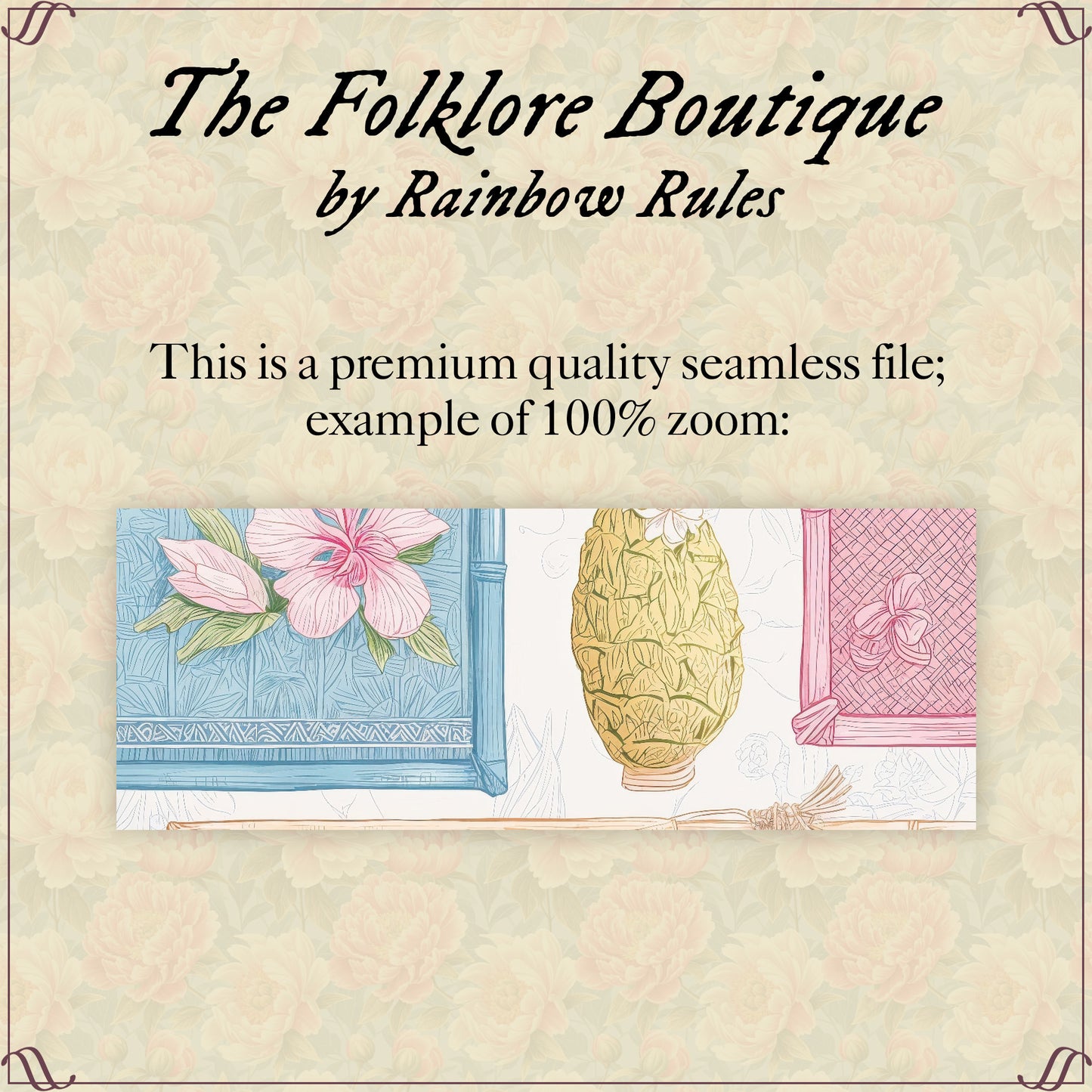 Tropical Trinkets & Treasures - Digital Seamless Pattern