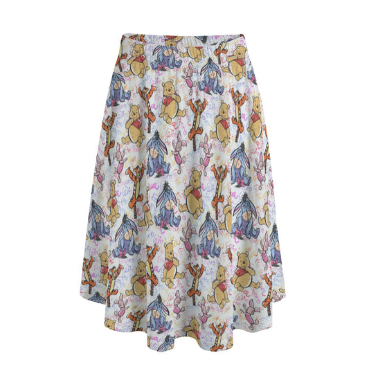 Beloved Forest Friends Sketch Autographs - Women's Pocket Midi Skirt