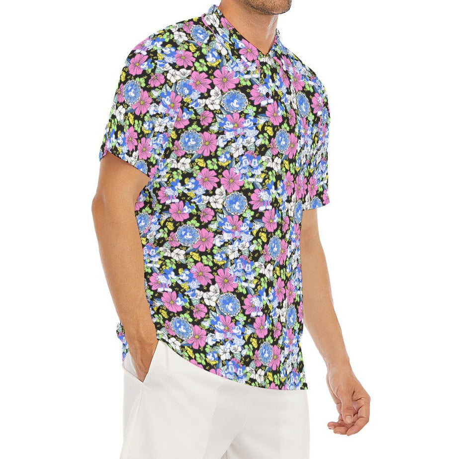 Garden Whimsy - Vintage Mouse Romance - Men's Polo Shirt