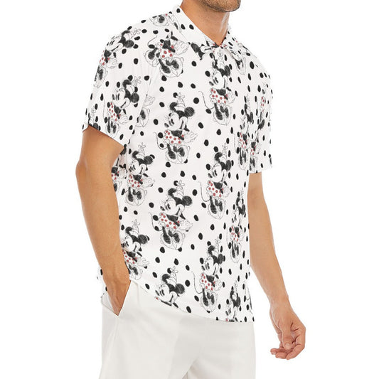 Sketch of Polka Dot Mouse - Men's Polo Shirt