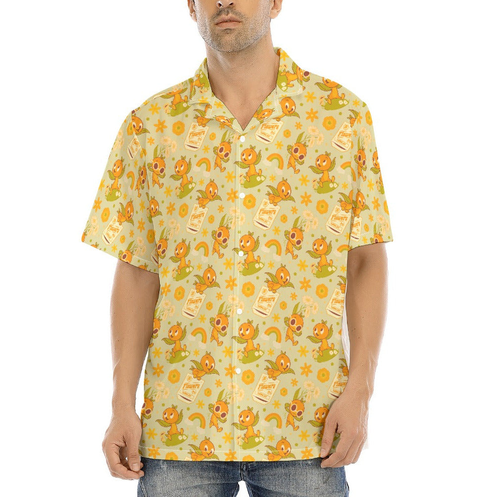 Vintage Citrus Garden - Men's Hawaiian Button Up Shirt