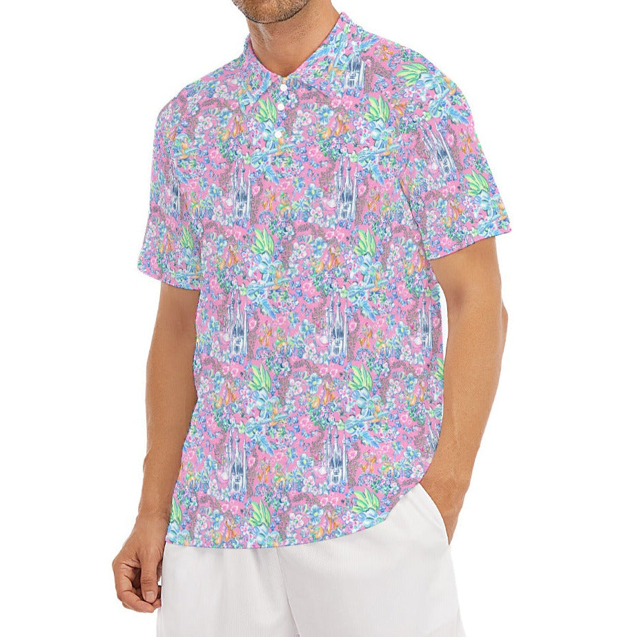 Bright Tropical Dreams - Enchanted Squeaky Helpers - Men's Polo Shirt