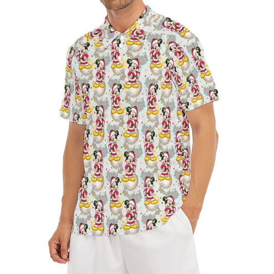 Santa Mouse Celebration - Men's Polo Shirt