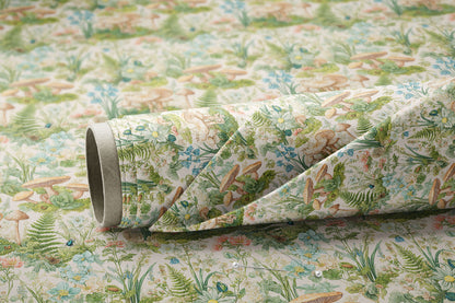 Vintage Woodland Flowers and Mushrooms - Digital Seamless Pattern