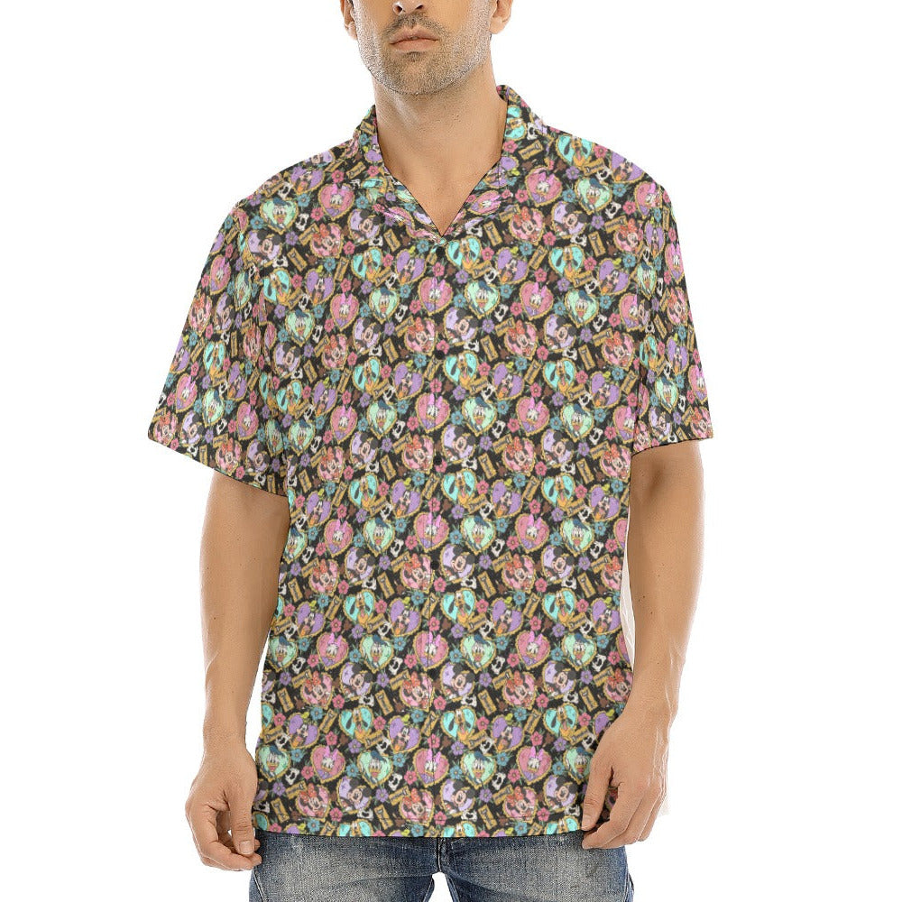 Tattoo Hearts Classic Crew - Men's Hawaiian Button Up Shirt