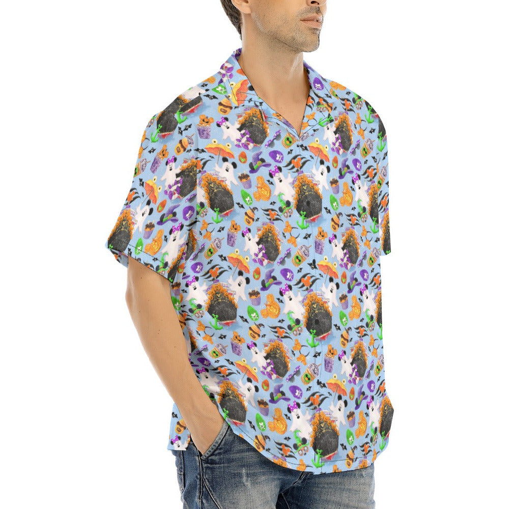 Halloween On The High Seas - Men's Hawaiian Button Up Shirt