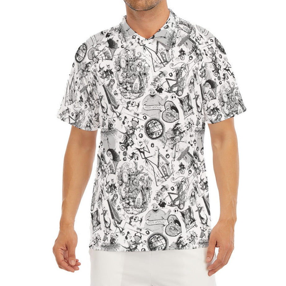 Nightmare Halloween Sketches - Men's Polo Shirt