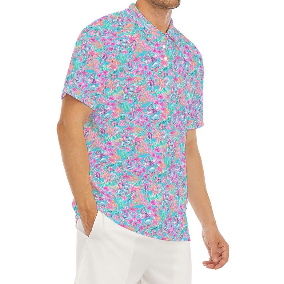 Tropical Bloom Fiesta - Playful Duo - Men's Polo Shirt