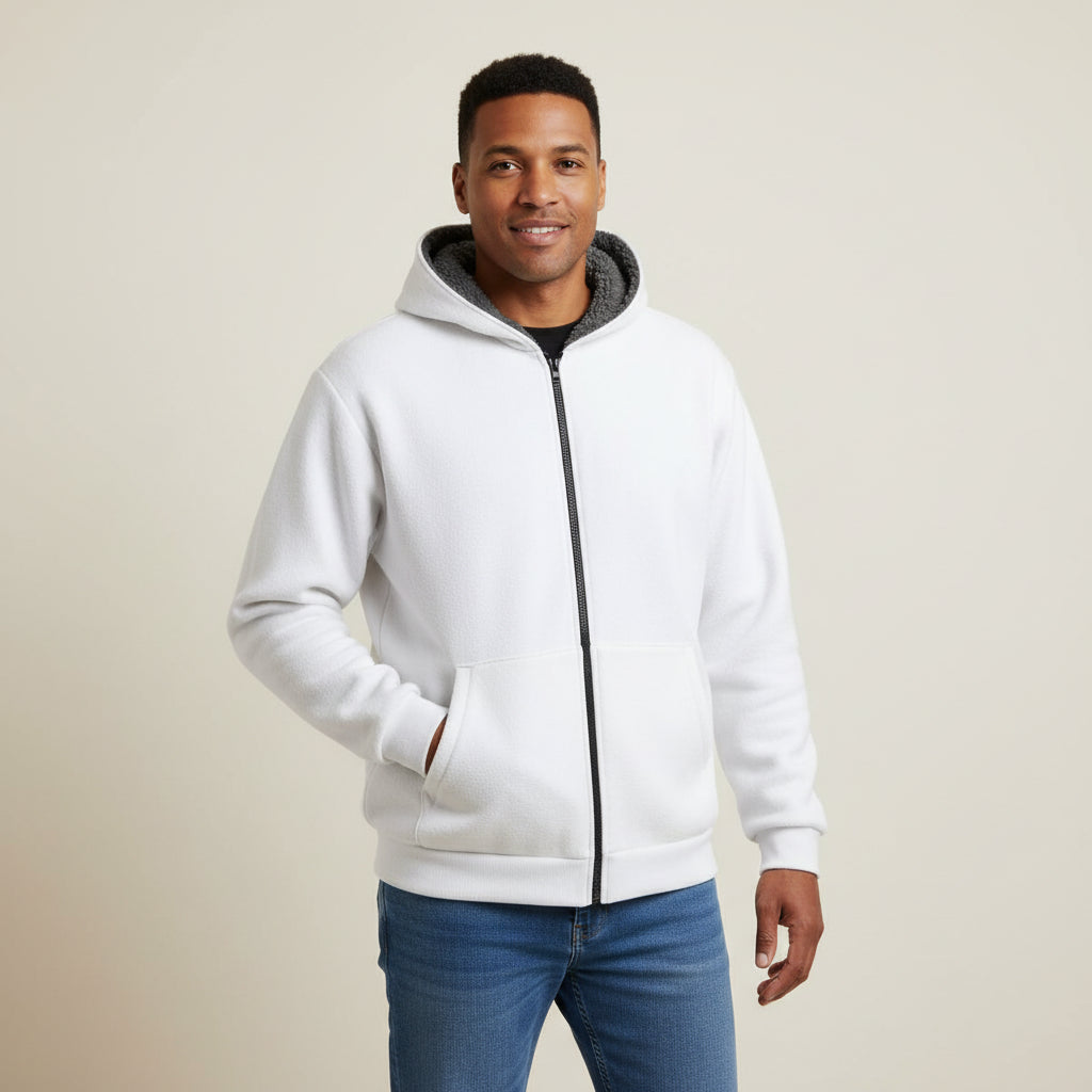 Pick Any Print from our Shop - Unisex Sherpa Fleece Zip-Up Hoodie