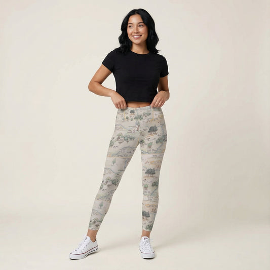 Hundred Acre Map - Women's Yoga Leggings