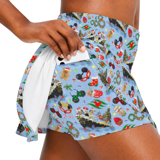 Very Merrytime Christmas Cruise - Women’s Athletic Skater Skort with Pockets