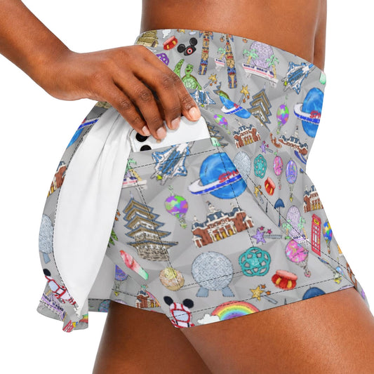 EC Around The World Experience - Women’s Athletic Skater Skort with Pockets
