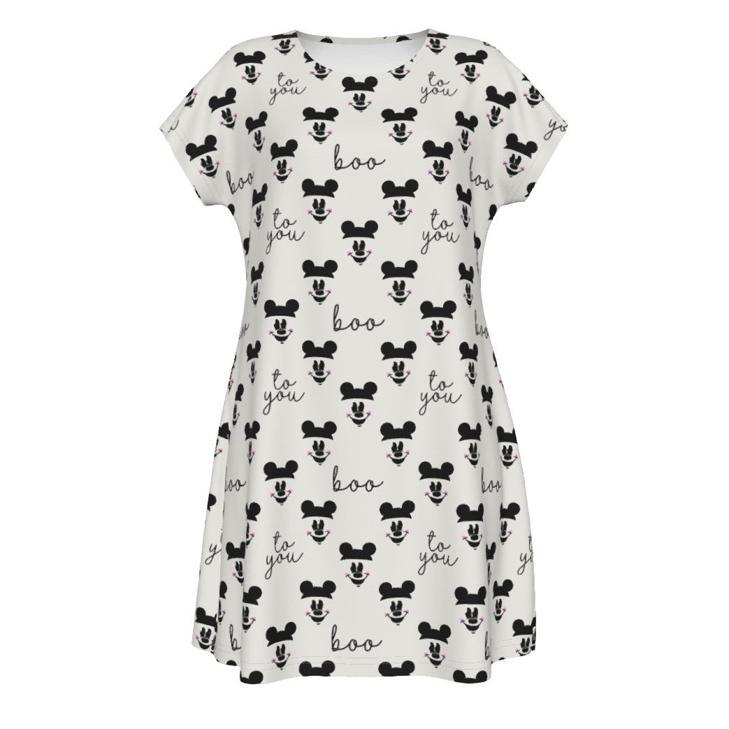 Spooky Mouse Greetings - Women's T-Shirt Dress
