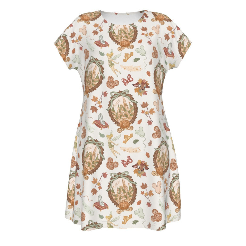Fairy Fall Cameos - Women's T-Shirt Dress