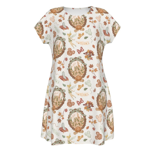 Fairy Fall Cameos - Women's T-Shirt Dress