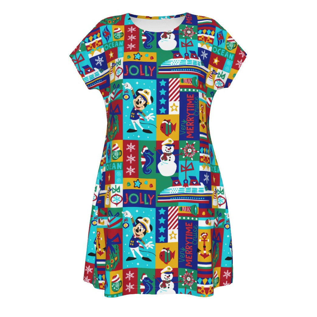 Sailor's Merry-at-Sea Patchwork - Women's T-Shirt Dress