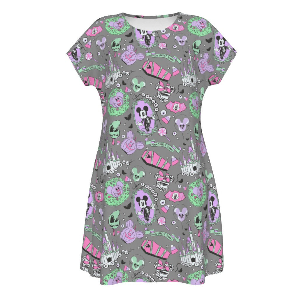 Pastel Spooky Candy - Women's T-Shirt Dress