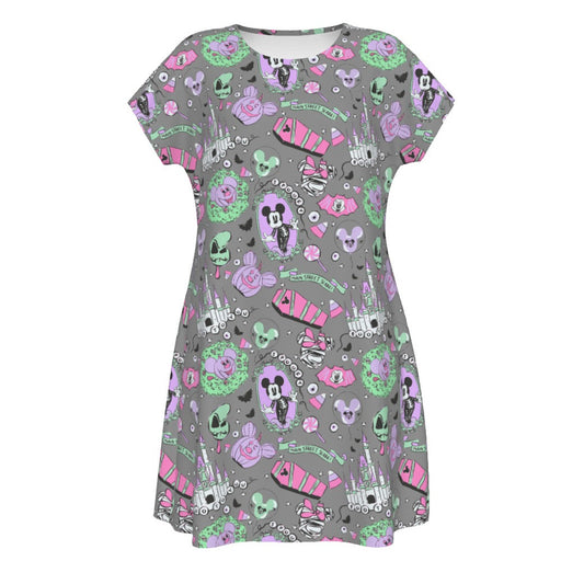 Pastel Spooky Candy - Women's T-Shirt Dress