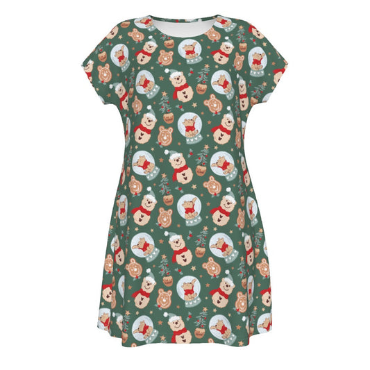 Bear's Honey Snowglobes - Women's T-Shirt Dress