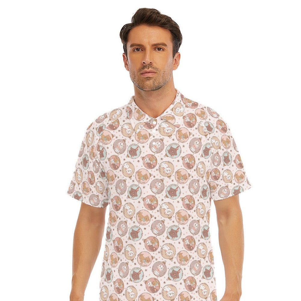 Festive Feline Baubles - Men's Polo Shirt