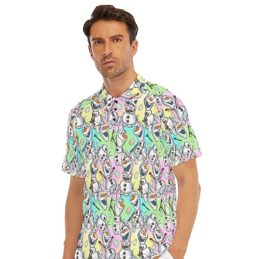 Sketched Snowman Easter - Men's Polo Shirt