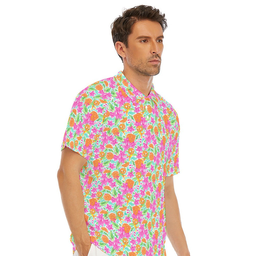 Tropical Citrus Bloom - Men's Polo Shirt