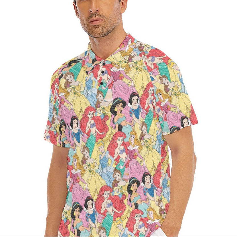 Royal Princess Sketches - Men's Polo Shirt